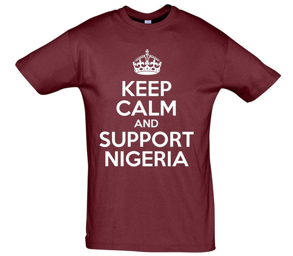 Keep Calm And Support Nigeria Printed T-Shirt - Mr Wings Emporium 