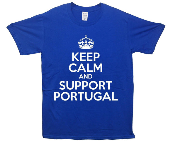 Keep Calm And Support Portugal Printed T-Shirt - Mr Wings Emporium 