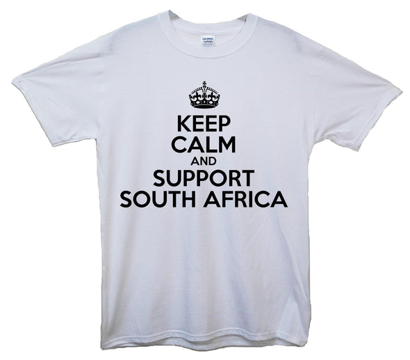 Keep Calm And Support South Africa Printed T-Shirt - Mr Wings Emporium 