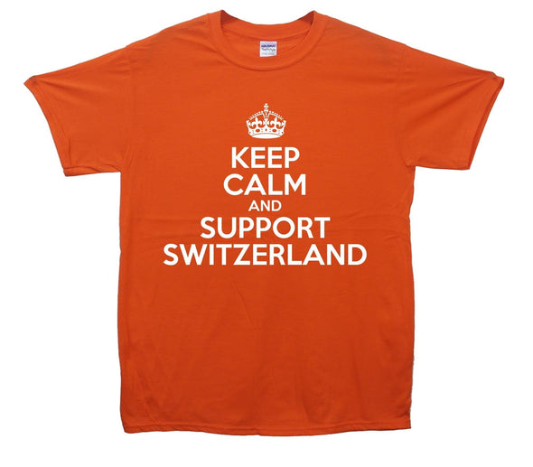 Keep Calm And Support Switzerland Printed T-Shirt - Mr Wings Emporium 