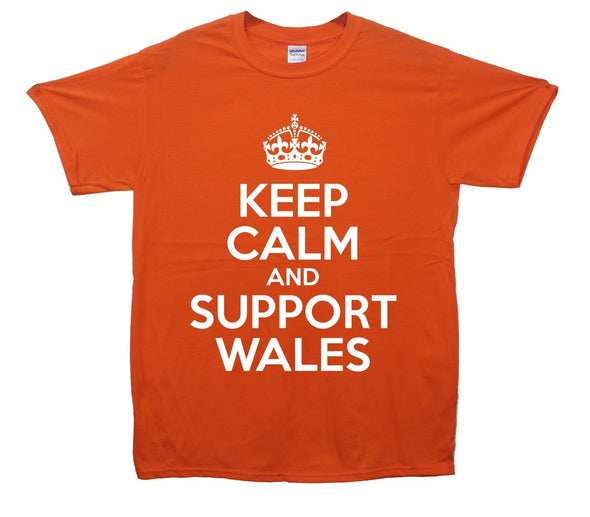Keep Calm And Support Wales Printed T-Shirt - Mr Wings Emporium 