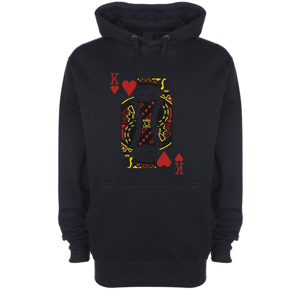 King Of Hearts Printed Hoodie - Mr Wings Emporium 