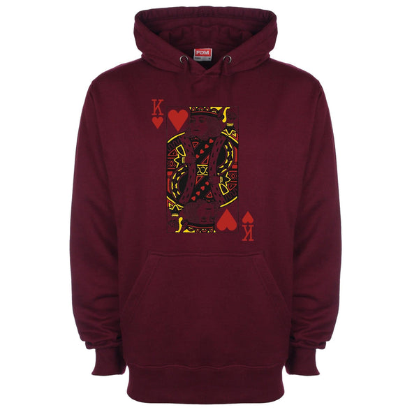 King Of Hearts Printed Hoodie - Mr Wings Emporium 