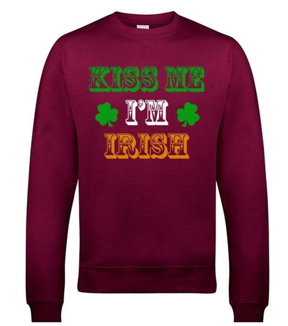 Kiss Me I'm Irish St Patrick's Day Printed Sweatshirt - Mr Wings Emporium 