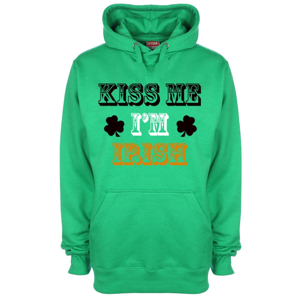 Kiss Me I'm Irish St Patrick's Printed Hoodie - Mr Wings Emporium 