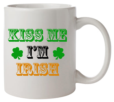 Kiss Me I'm Irish St Patrick's Printed Mug - Mr Wings Emporium 