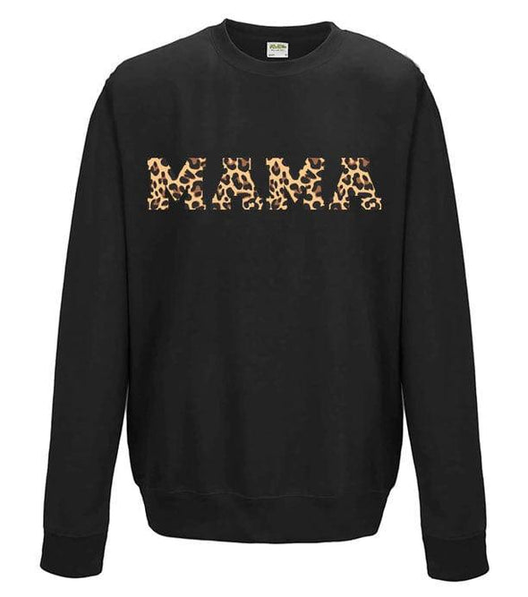 Leopard Print Mama Printed Sweatshirt - Mr Wings Emporium 