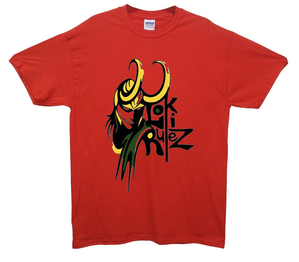 Loki Rulez Printed T-Shirt - Mr Wings Emporium 