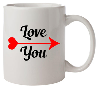 Love You Arrow Printed Mug - Mr Wings Emporium 