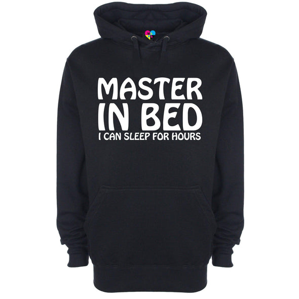 Master In Bed I Can Sleep For Hours Printed Hoodie - Mr Wings Emporium 
