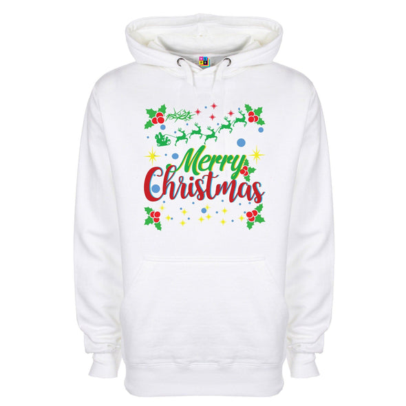 Merry Christmas Printed Hoodie - Mr Wings Emporium 