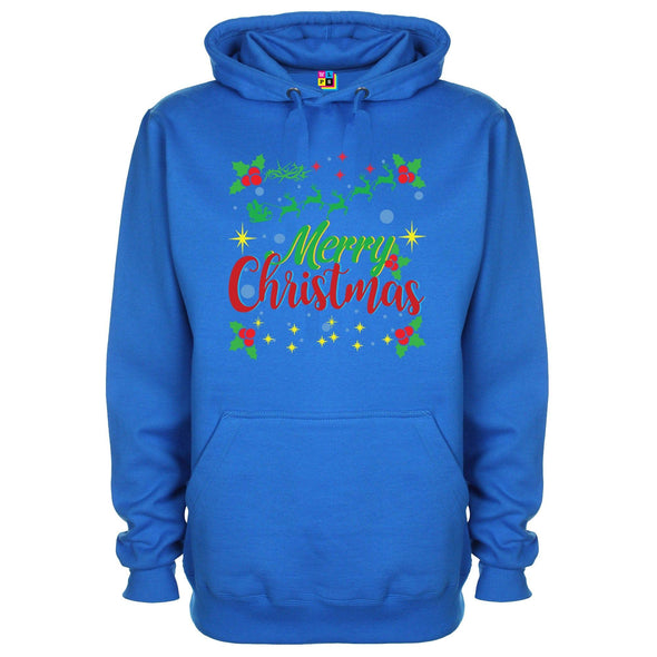 Merry Christmas Printed Hoodie - Mr Wings Emporium 