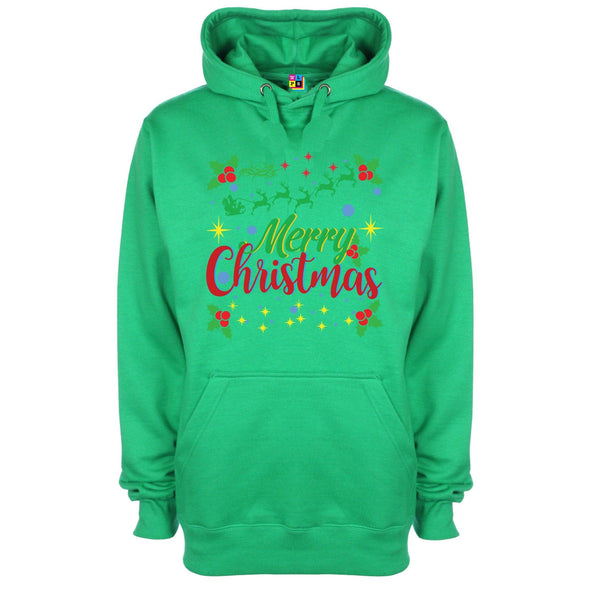 Merry Christmas Printed Hoodie - Mr Wings Emporium 