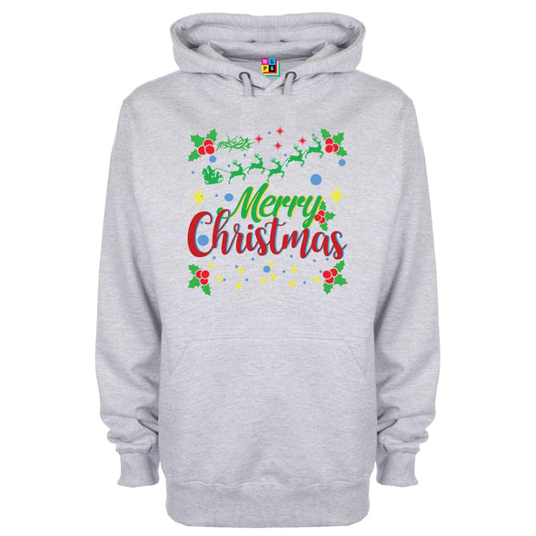 Merry Christmas Printed Hoodie - Mr Wings Emporium 