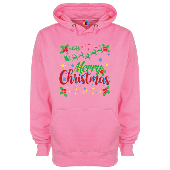 Merry Christmas Printed Hoodie - Mr Wings Emporium 