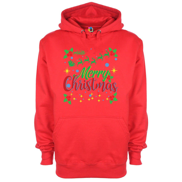 Merry Christmas Printed Hoodie - Mr Wings Emporium 