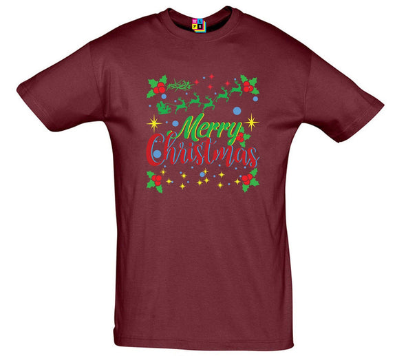 Merry Christmas Printed T-Shirt - Mr Wings Emporium 