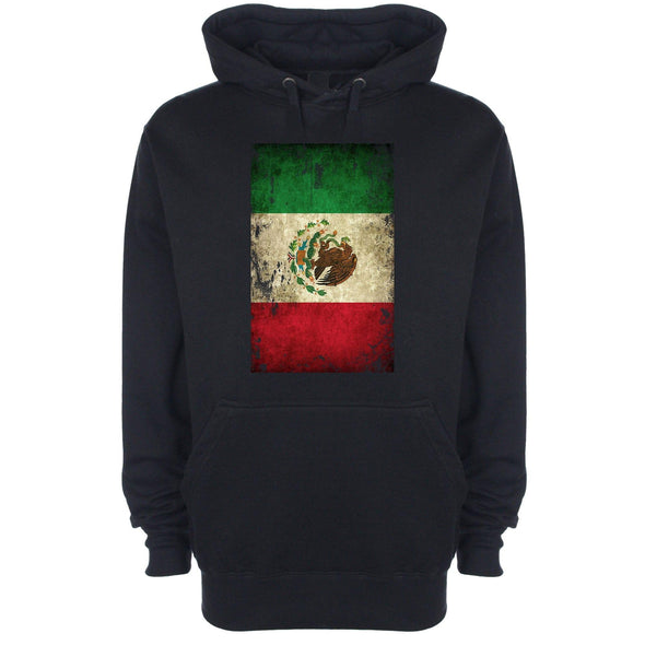 Mexico Distressed Flag Printed Hoodie - Mr Wings Emporium 
