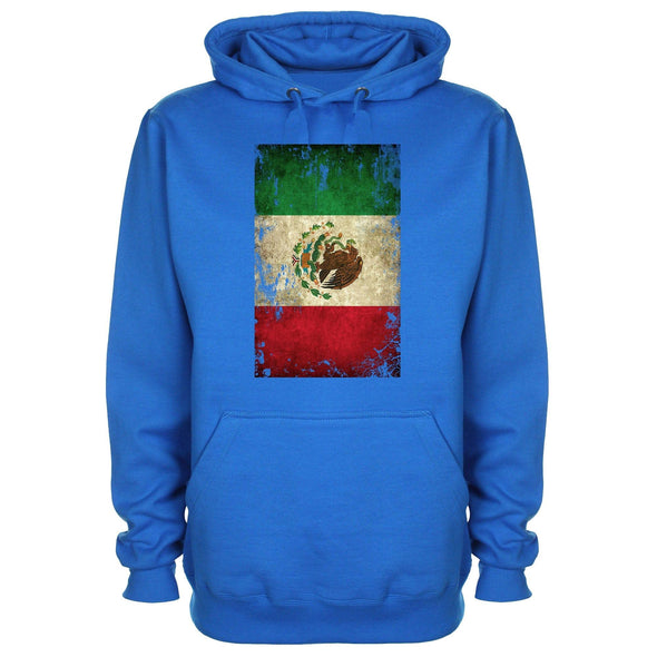 Mexico Distressed Flag Printed Hoodie - Mr Wings Emporium 