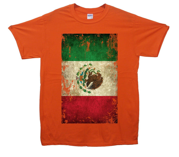 Mexico Distressed Flag Printed T-Shirt - Mr Wings Emporium 