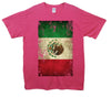 Mexico Distressed Flag Printed T-Shirt - Mr Wings Emporium 