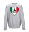 Mexico Flag Heart Printed Sweatshirt - Mr Wings Emporium 