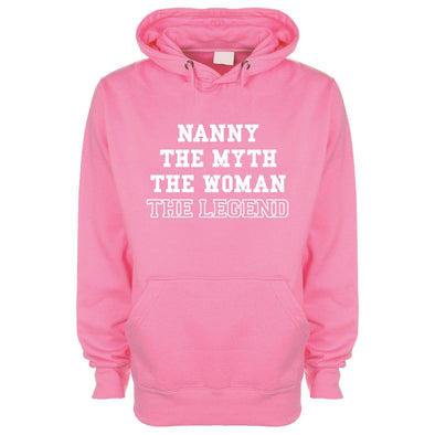 Nanny The Myth, The Woman, The Legend Printed Hoodie - Mr Wings Emporium 