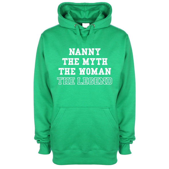 Nanny The Myth, The Woman, The Legend Printed Hoodie - Mr Wings Emporium 
