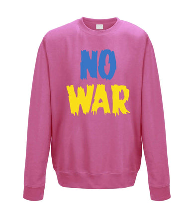 No War Ukraine Flag Printed Sweatshirt - Mr Wings Emporium 
