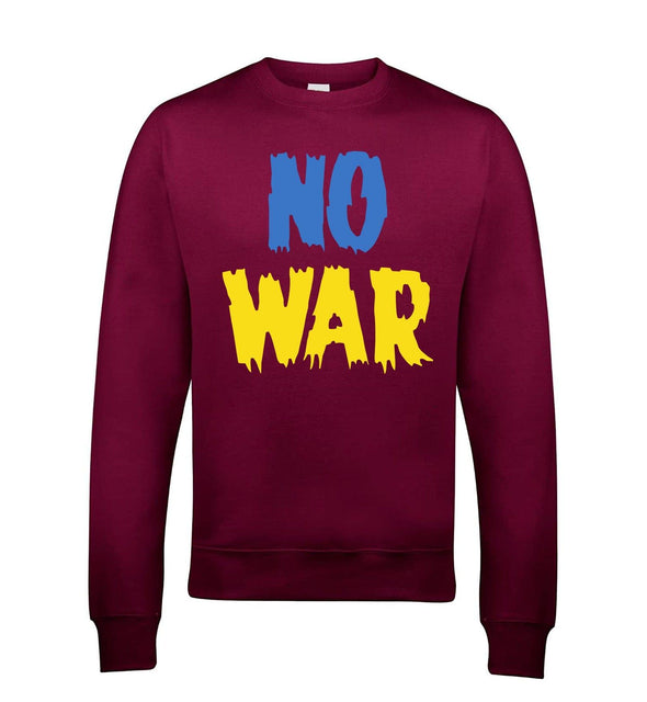 No War Ukraine Flag Printed Sweatshirt - Mr Wings Emporium 