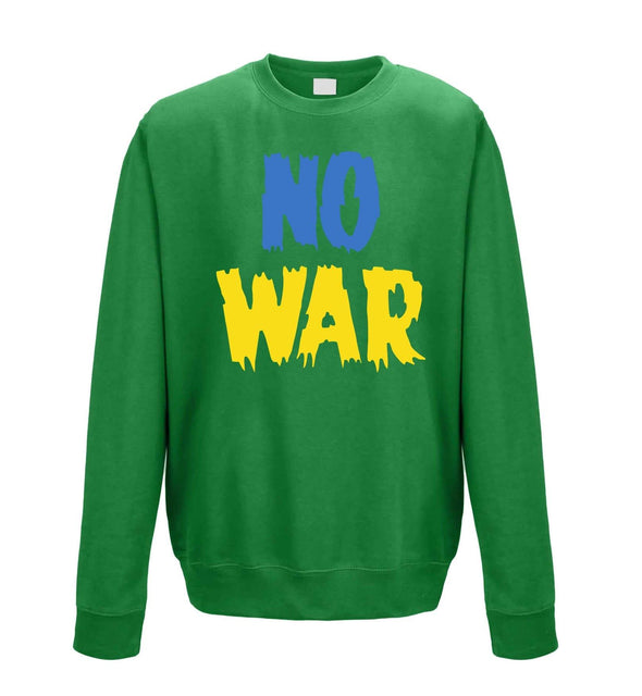 No War Ukraine Flag Printed Sweatshirt - Mr Wings Emporium 