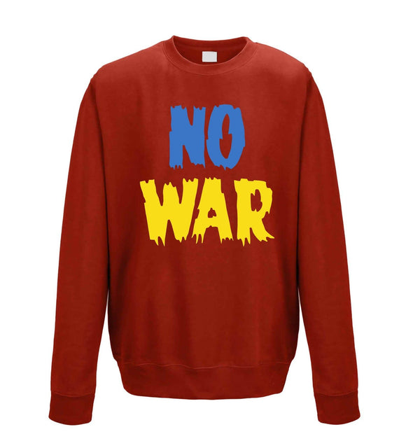 No War Ukraine Flag Printed Sweatshirt - Mr Wings Emporium 