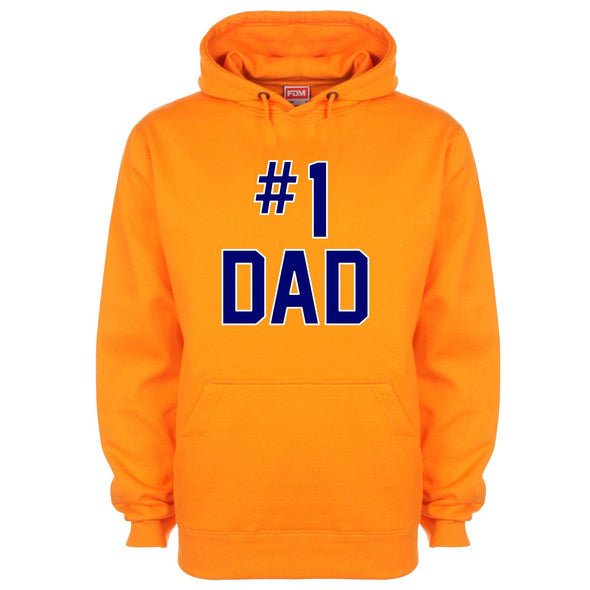 Number 1 Dad Printed Hoodie - Mr Wings Emporium 