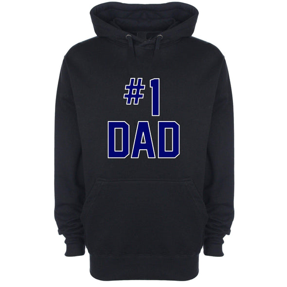 Number 1 Dad Printed Hoodie - Mr Wings Emporium 