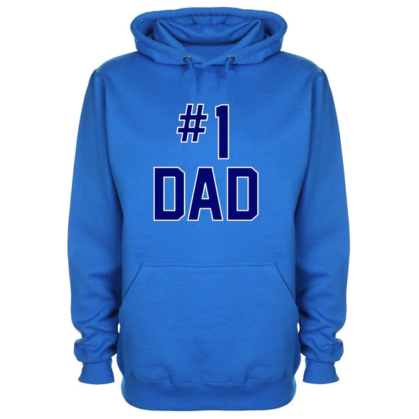 Number 1 Dad Printed Hoodie - Mr Wings Emporium 