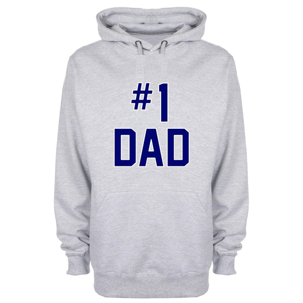 Number 1 Dad Printed Hoodie - Mr Wings Emporium 