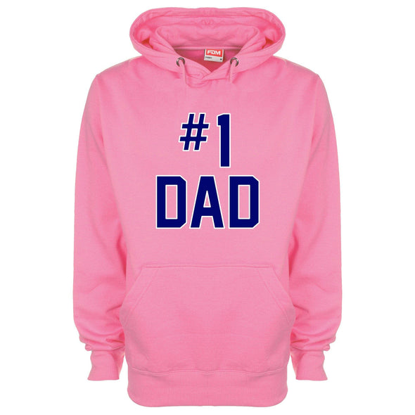 Number 1 Dad Printed Hoodie - Mr Wings Emporium 