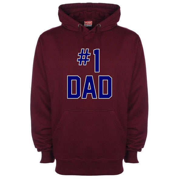 Number 1 Dad Printed Hoodie - Mr Wings Emporium 