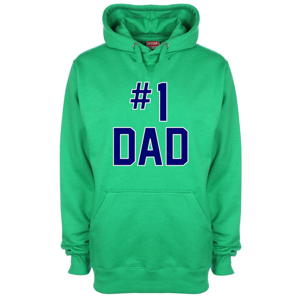 Number 1 Dad Printed Hoodie - Mr Wings Emporium 