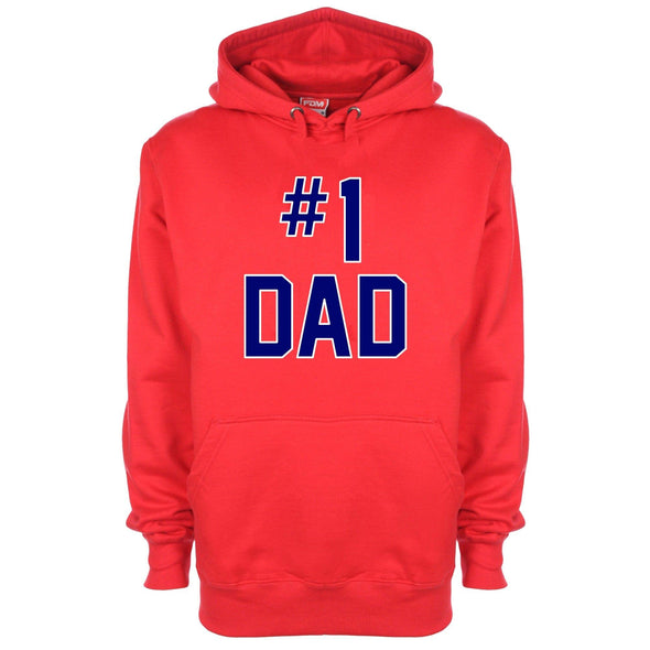 Number 1 Dad Printed Hoodie - Mr Wings Emporium 