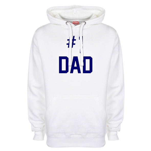 Number 1 Dad Printed Hoodie - Mr Wings Emporium 