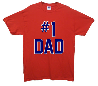 Number 1 Dad Printed T-Shirt - Mr Wings Emporium 