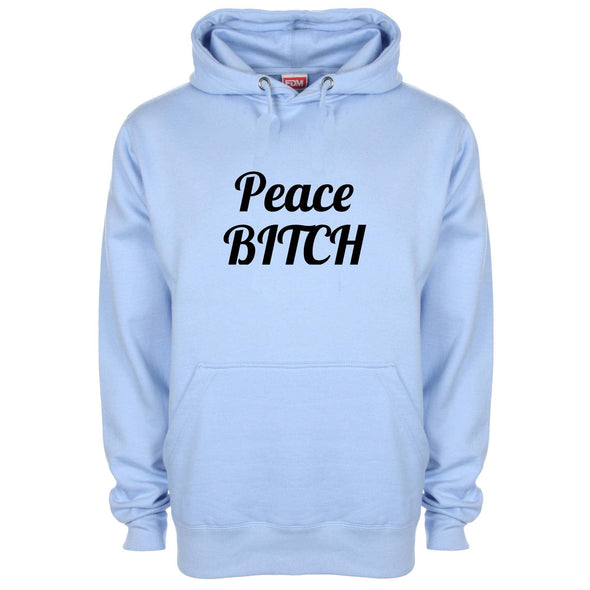 Peace Bitch Printed Hoodie - Mr Wings Emporium 