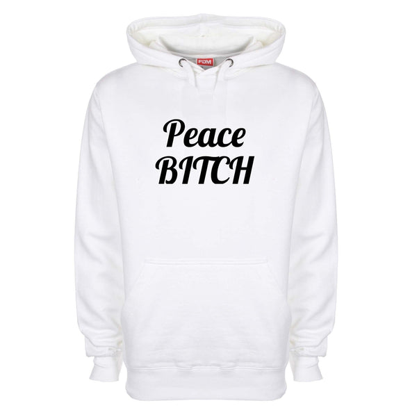 Peace Bitch Printed Hoodie - Mr Wings Emporium 