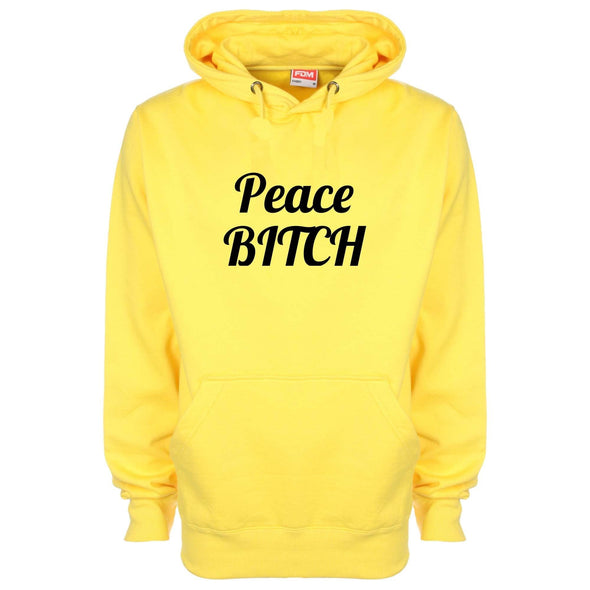 Peace Bitch Printed Hoodie - Mr Wings Emporium 