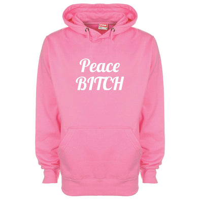 Peace Bitch Printed Hoodie - Mr Wings Emporium 