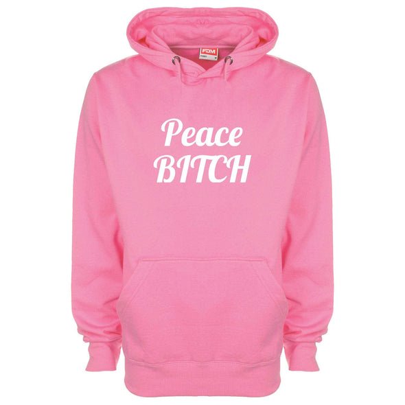 Peace Bitch Printed Hoodie - Mr Wings Emporium 