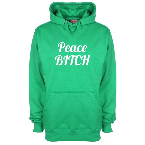 Peace Bitch Printed Hoodie - Mr Wings Emporium 