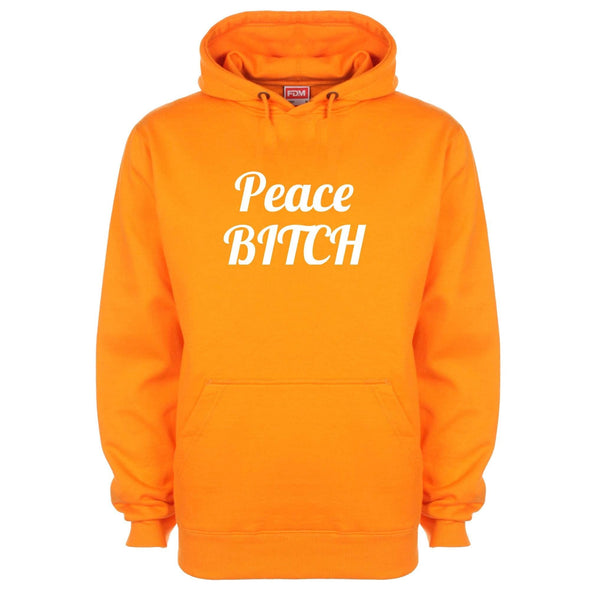 Peace Bitch Printed Hoodie - Mr Wings Emporium 