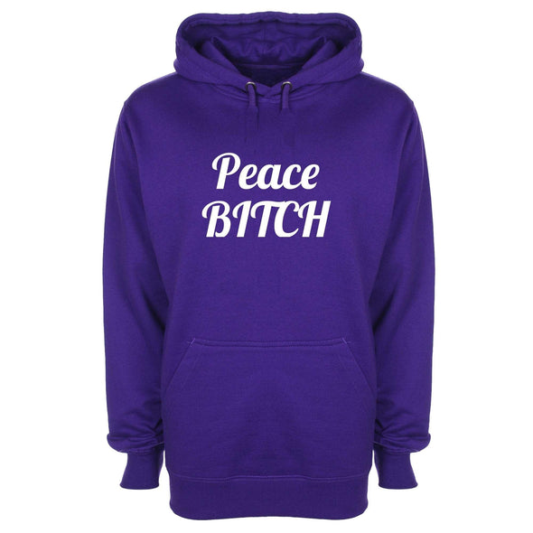 Peace Bitch Printed Hoodie - Mr Wings Emporium 